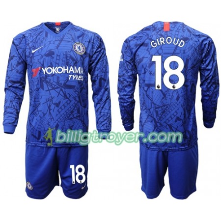 Billige Fotballdrakter Chelsea Giroud 18 Barn Hjemmedraktsett 2019/20 Langermet